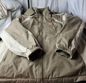 Men's Beige Jacket With Fleece Lining & San Francisco Gate Design-Zipper Hood L